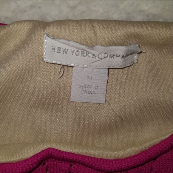 NY and Co Hot Pink Knit Dress - Picture 7 of 7